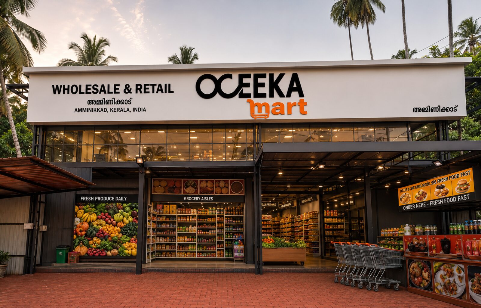 The Oceeka Mart storefront — look for the sign